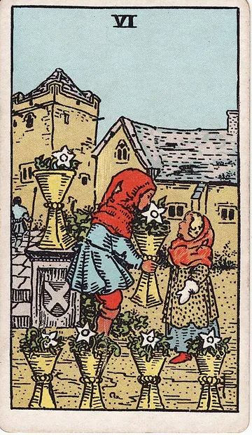 Six of Cups · 塔罗牌插图