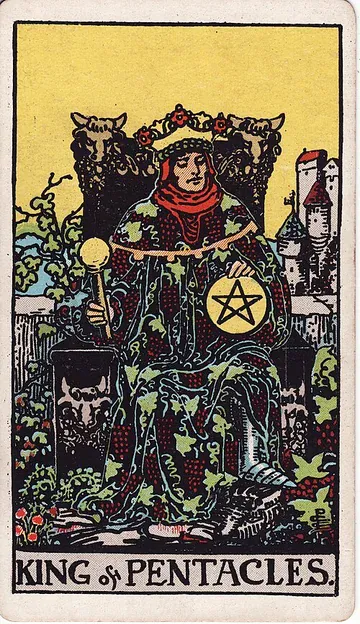 King of Pentacles · 塔罗牌插图