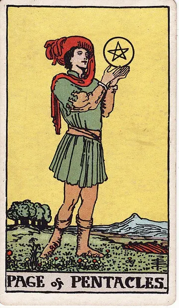 Page of Pentacles · 塔罗牌插图