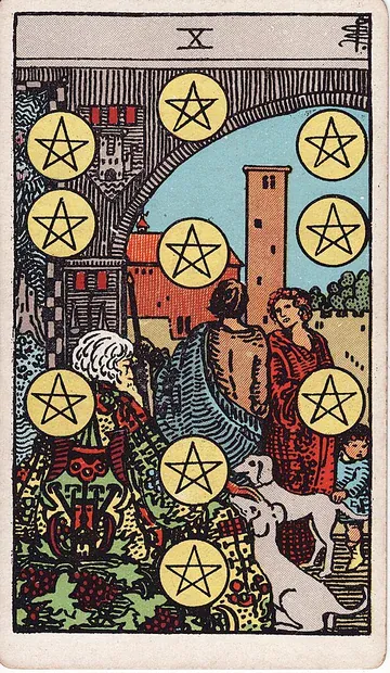 Ten of Pentacles · 塔罗牌插图