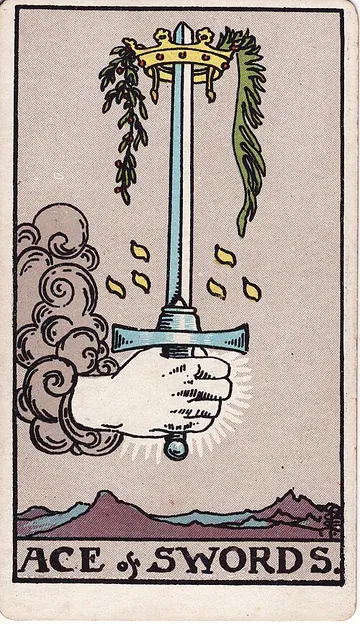Ace of Swords · 塔罗牌插图