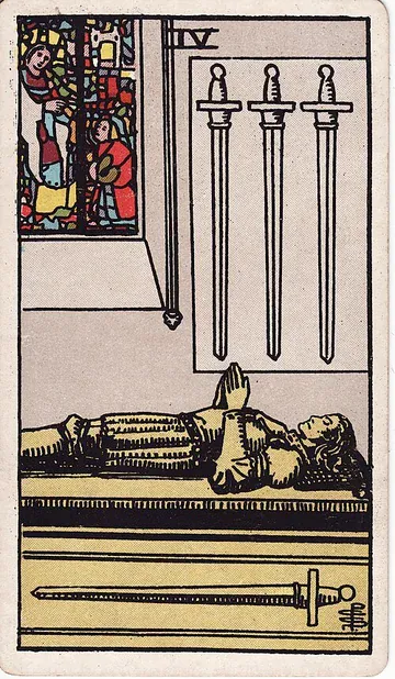 Four of Swords · 塔罗牌插图