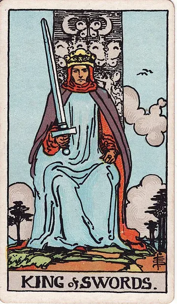 King of Swords · 塔罗牌插图