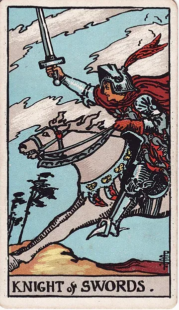 Knight of Swords · 塔罗牌插图
