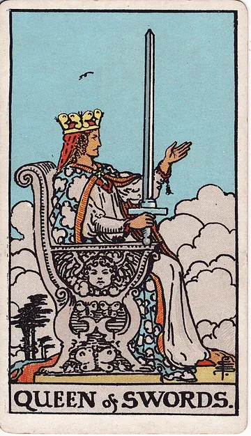 Queen of Swords · 塔罗牌插图