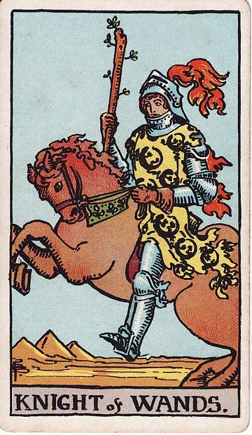 Knight of Wands · 塔罗牌插图